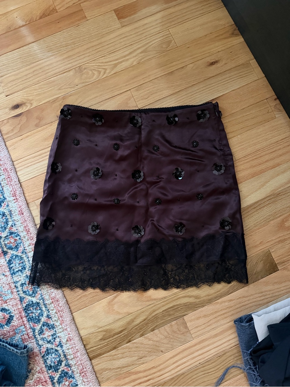 J. Crew Collection Embellished Lace Trim Skirt